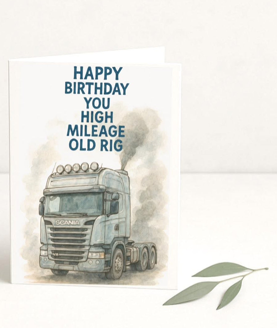 Lorry Driver Birthday Card, Funny Truck Card, HGV Birthday Card, Trucker Gift, Haulage Card