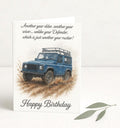 Funny Defender Birthday Card, Land Rover Card, Off Road Card, Rustic Birthday Card, Rural Gift.
