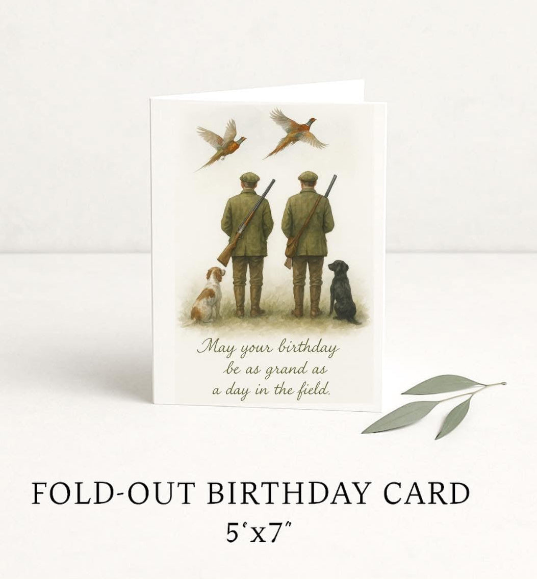 Country Shooting Birthday Card, Pheasant Shooting Card, Field Sports Birthday Card
