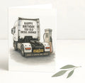 Funny Lorry Birthday Card, Diesel Burner Card, Truck Driver Birthday Card