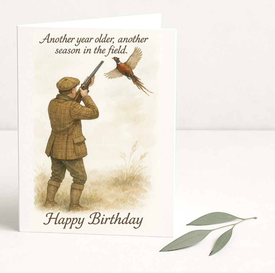 Shooting Birthday Card, Hunting Birthday Card, Country Sports Birthday Card, Pheasant Shooting Card, Funny Countryside Birthday Card